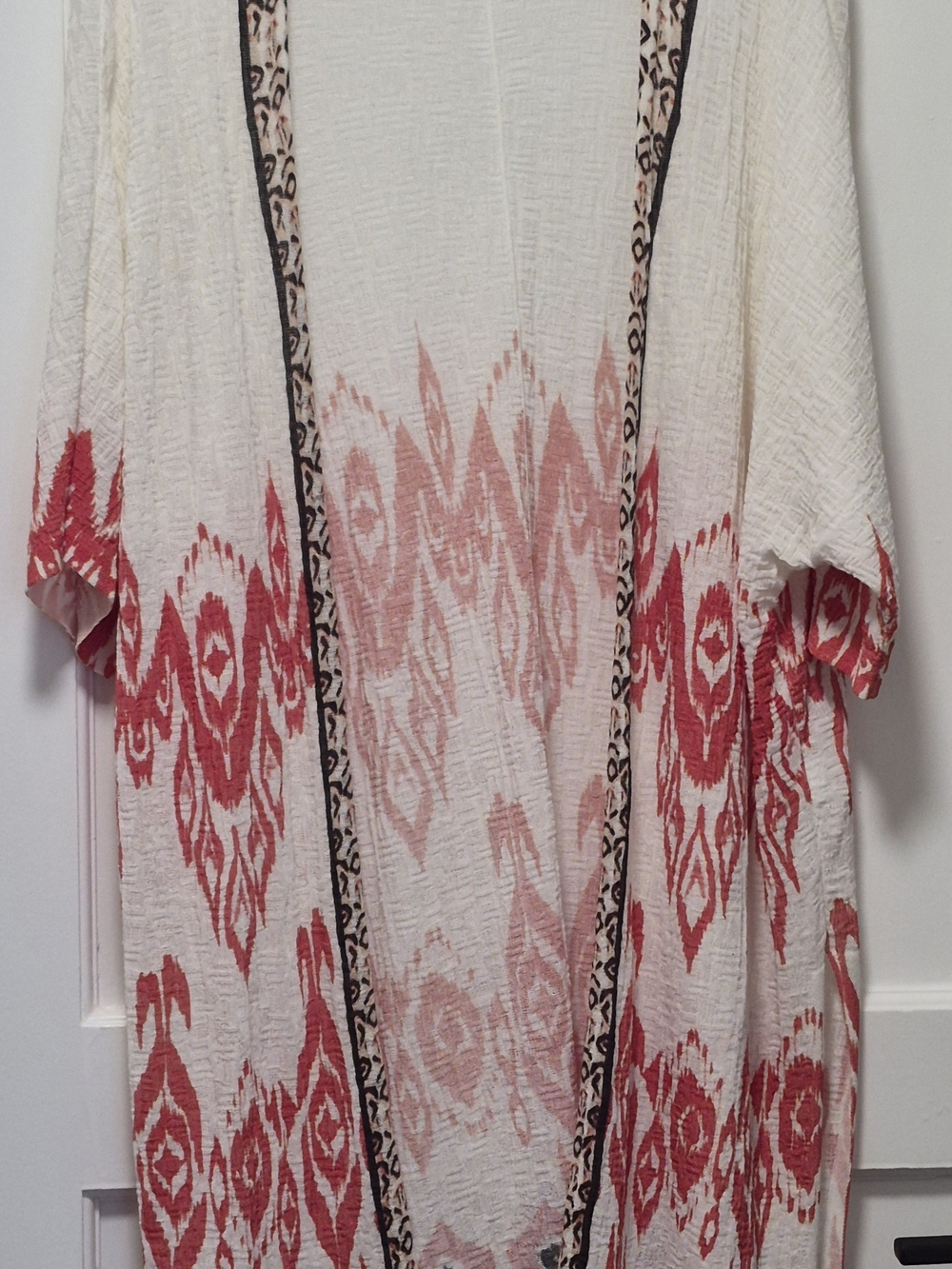 Chico's Beach Comber Ikat Duster Cardigan Kimono.